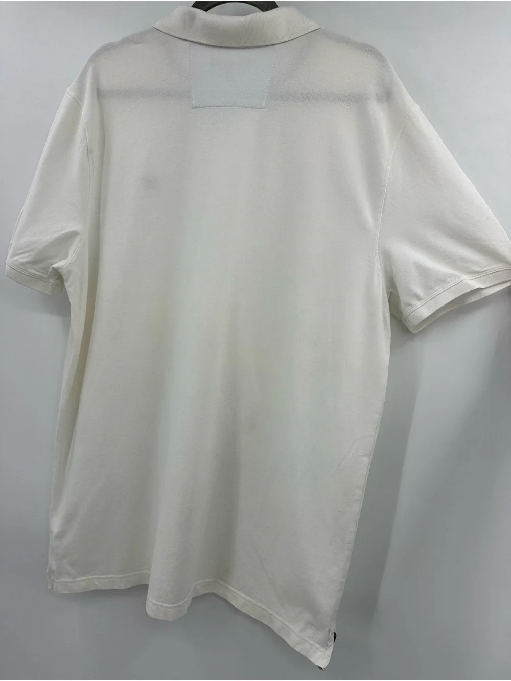 Banana Republic White Polo with Subtle Elephant Logo
